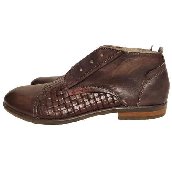Cafe Noir Men Shoes Brown Braided Leather Size 44, 10 1/2 US main image 9